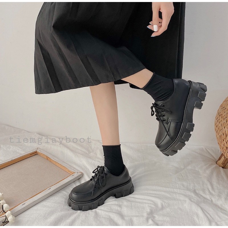 GIÀY Boot cổ thấp BABIE SHOES⚡FREESHIP⚡ KQ35 ĐẾ RĂNG CƯA độn 5cm cực kỳ cá tính (Full Box)