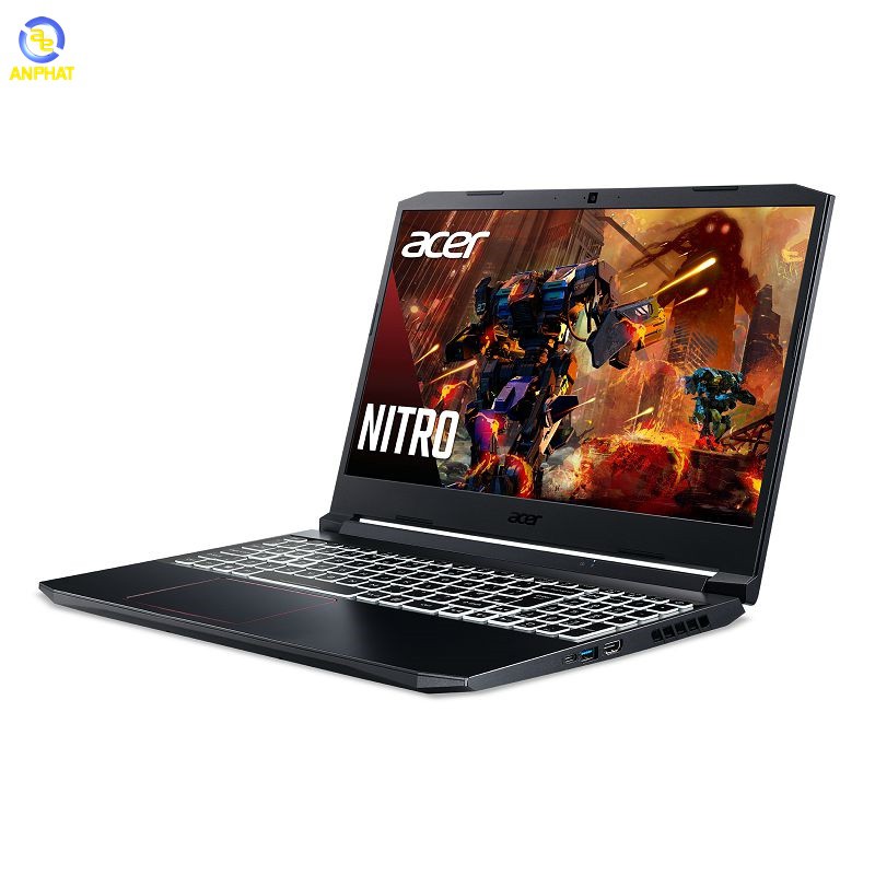 Laptop Acer Gaming Nitro 5 2020 AN515-55-72P6 15F IPS 144Hz/i7-10750H/8GB 3200/512 PCIe/AX/Win/GTX 1650/2.3kg Đen