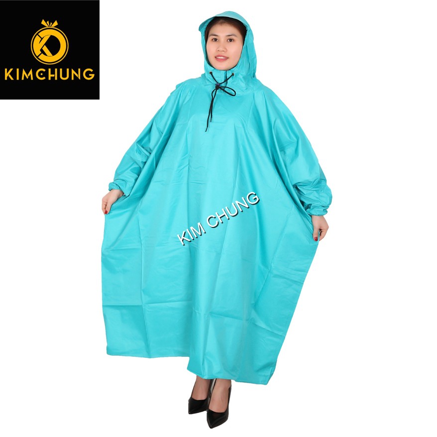 Áo mưa bít trùm kín hông, vải dù VẨY CÁ cao cấp siêu nhẹ, siêu bền, không thấm nước (Size 2XL, 3XL)