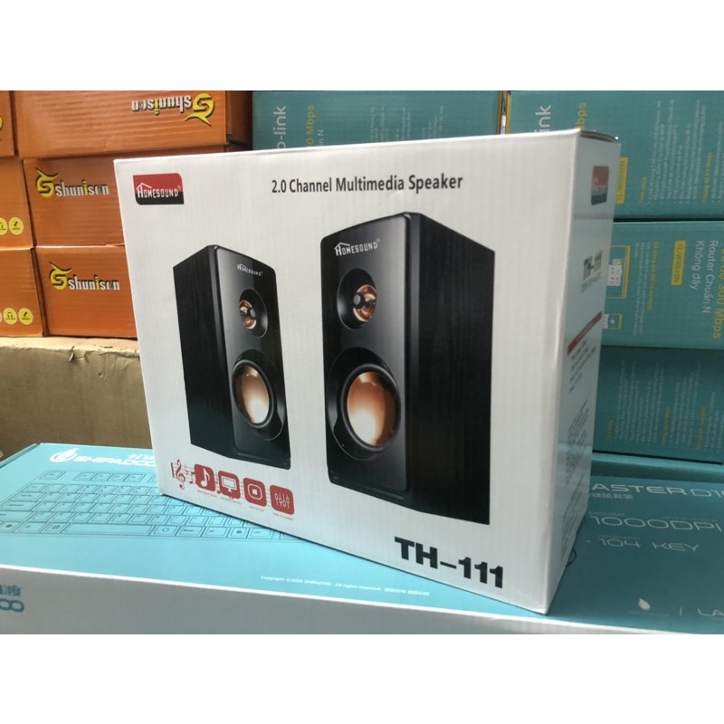 Loa vi tính 2.0 vỏ Gỗ cực hay HOMESOUND Model TH-111 / Âm bass MẠNH MẼ