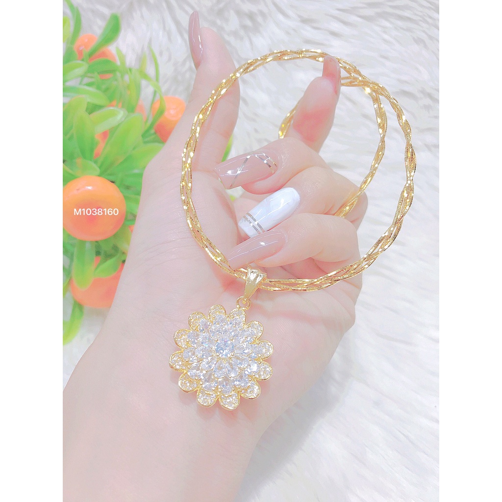 Mặt dây chuyền nữ UHA mạ vàng 18K kiểu dáng sang trọng M1038160
