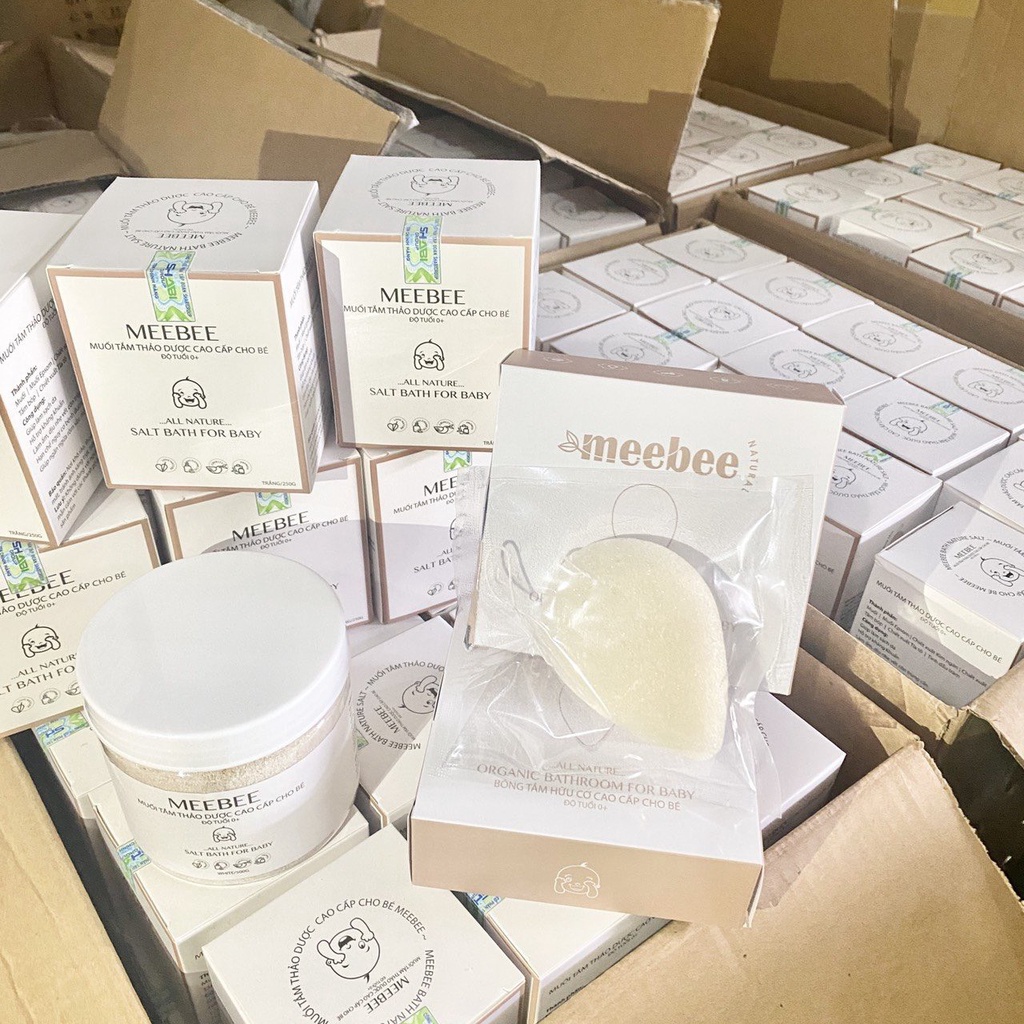 Muối Tắm Thảo Dược Cho Bé MeeBee Cao Cấp 100% Từ Thảo Dược Sạch, Tự Nhiên | Minizon Kids