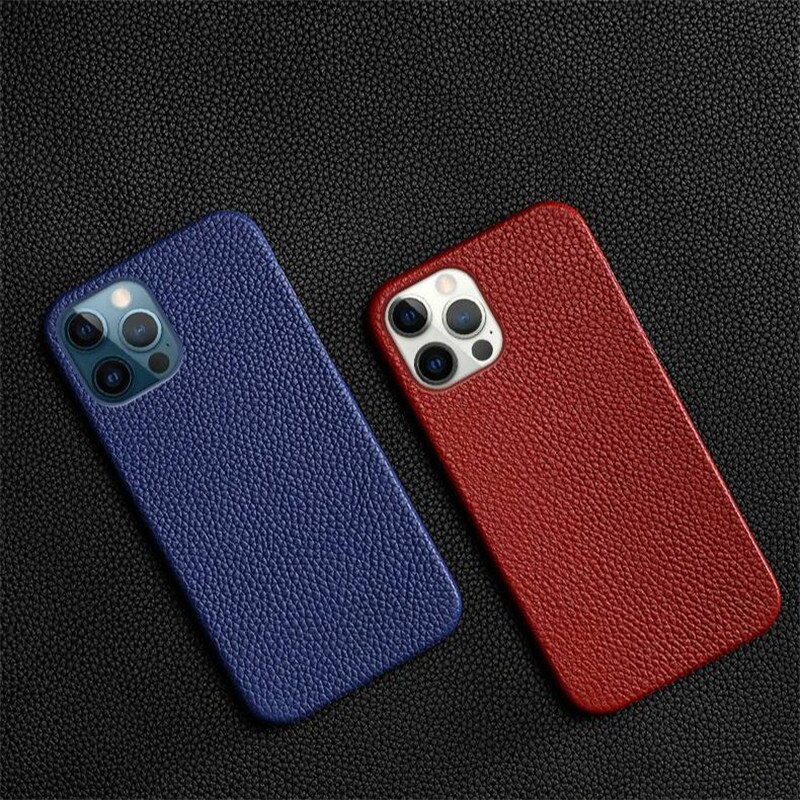 Langsidi Ốp Điện Thoại Da Bò Mỏng Cho iphone 13 pro max 12 mini 11 12pro max