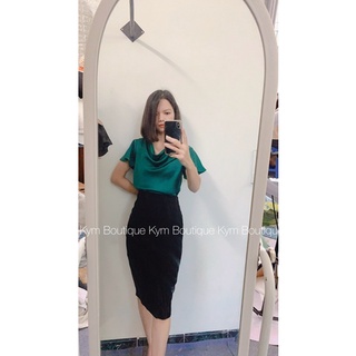 áo lụa cổ đổ tay cánh tiên