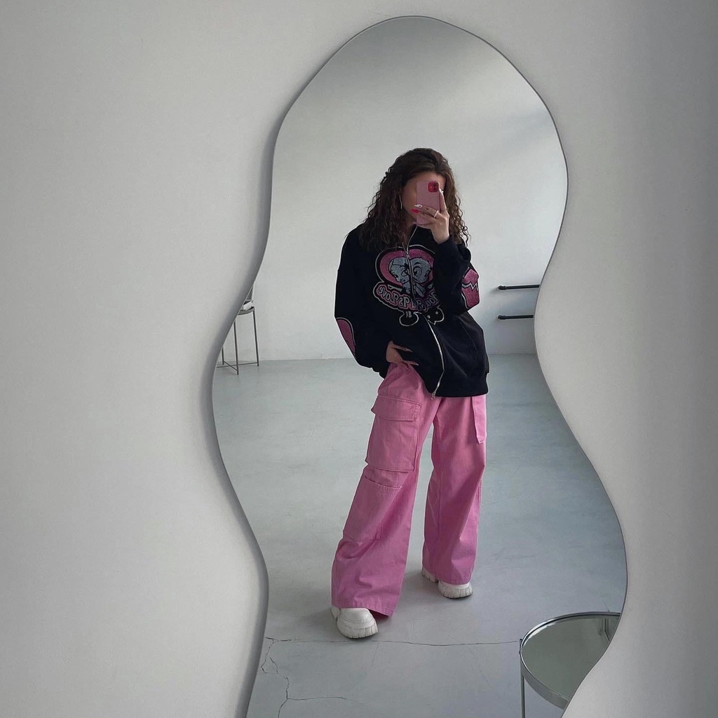 Áo Hoodie Có Khóa Kéo In Họa Tiết Hoạt Hình Phong Cách Harajuku Vintage Y2k