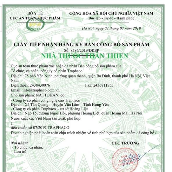 NATTOKAN – Hỗ trợ phòng ngừa tai biến, đột quỵ hiệu quả