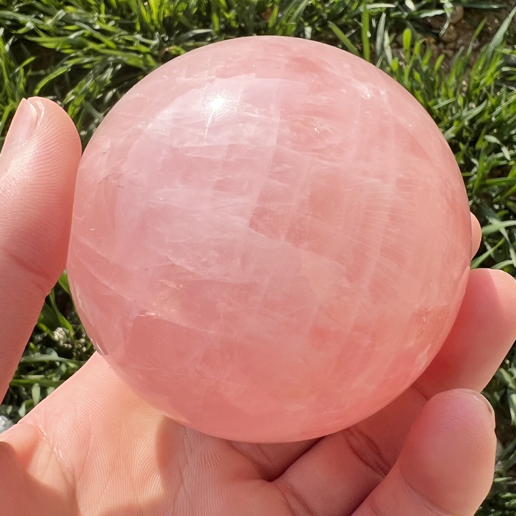 Quả Cầu Pha Lê Thạch Anh Thô Tự Nhiên Giàu Sang aura Trang Trí Bàn Làm Việc