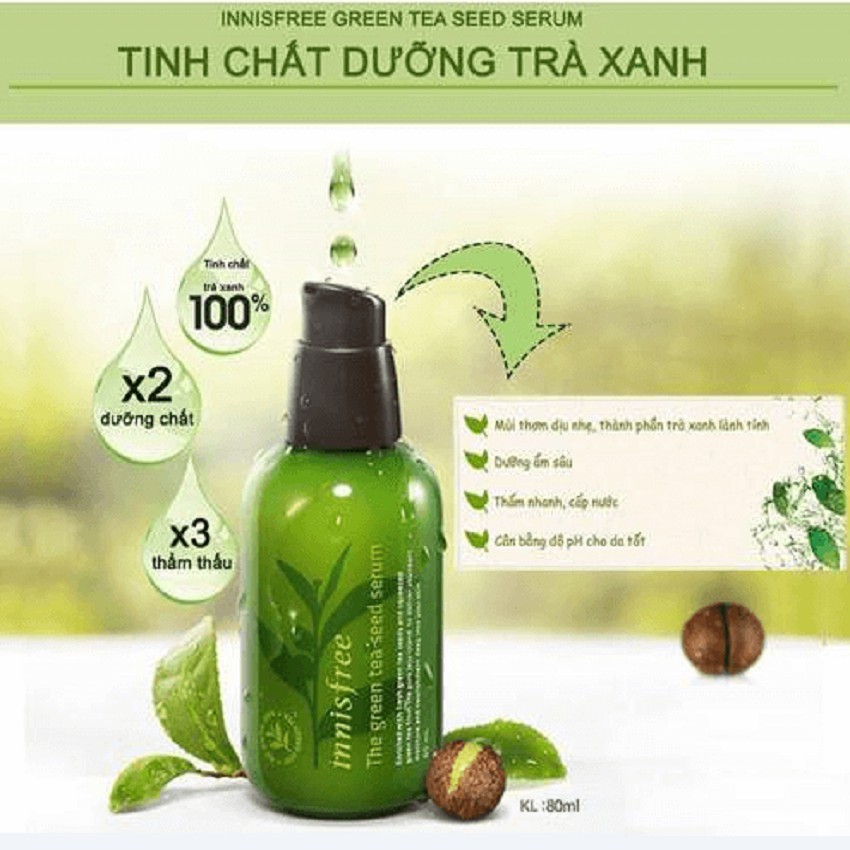 Tinh chất cấp ẩm dưỡng da trà xanh Innisfree Green Tea Seed Serum sample