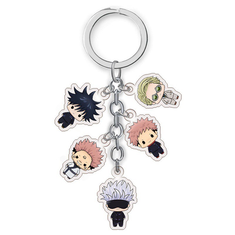 Móc khóa nhựa acrylic trong suốt hình nhân vật anime Jujutsu Kaisen Cuspidatum Yuren Gojo Goku
