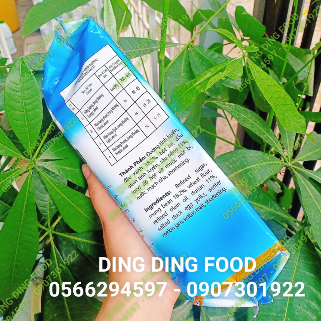 [ Combo 3 Túi ] Bánh Pía Nhân Đậu Xanh Sầu Riêng Trứng 600g [ 1 TÚI 4 BÁNH ] Tân Huê Viên| Sóc Trăng - DING DING FOOD