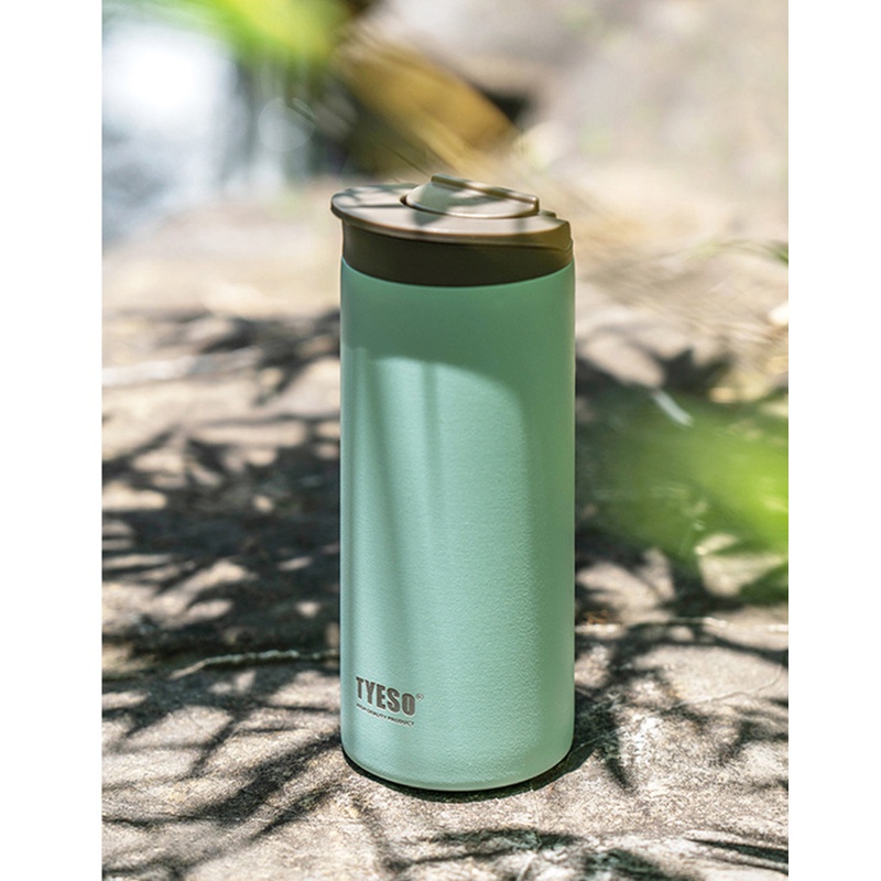Cốc Uống Cà Phê 360ml / 500ml Bằng Thép Không Gỉ Hai Lớp Cách Nhiệt Chống Rò Rỉ Thời Trang Cho Nữ