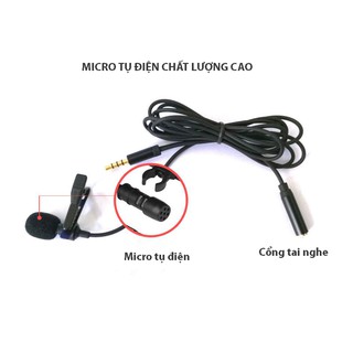 Mua Micro cài áo lavalier có lỗ cắm tai nghe