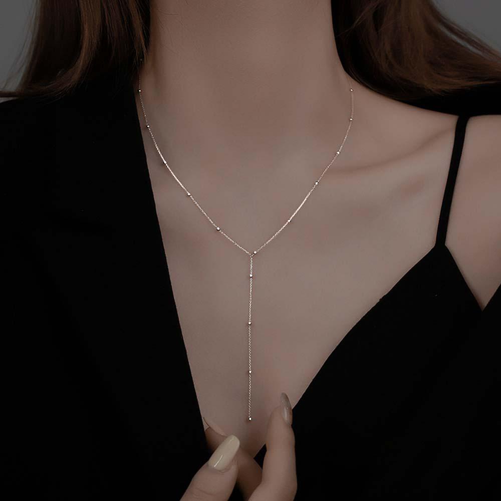 Vòng Cổ Choker Đính Hạt Tua Rua Phong Cách Hàn Quốc Cho Nữ
