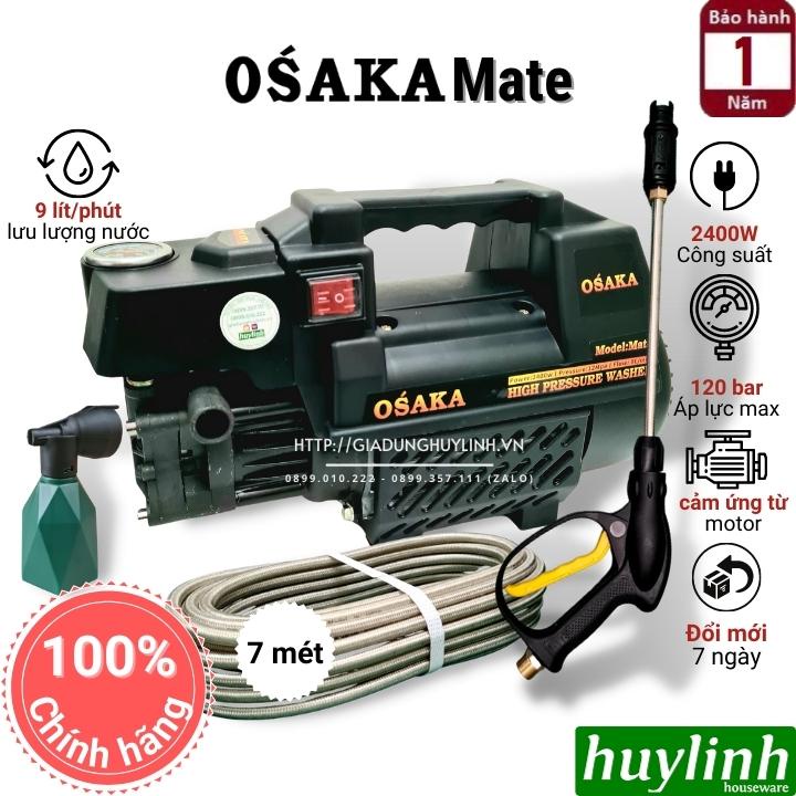 Máy xịt rửa xe cao áp Osaka Mate - 2400W [Model 2022] - Tặng thân nối dài