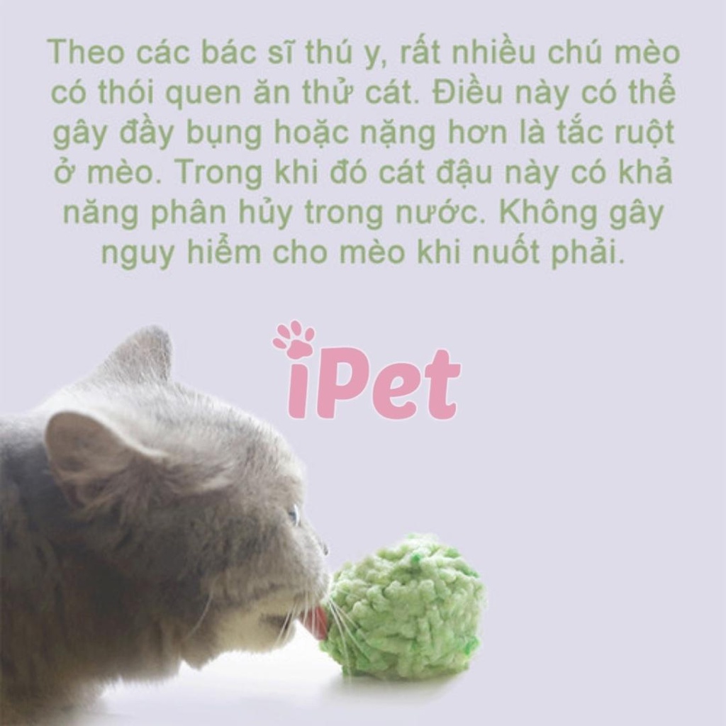 Cát đậu nành cho mèo đi vệ sinh Tofu Acropet 5L xả bồn cầu - iPet Shop