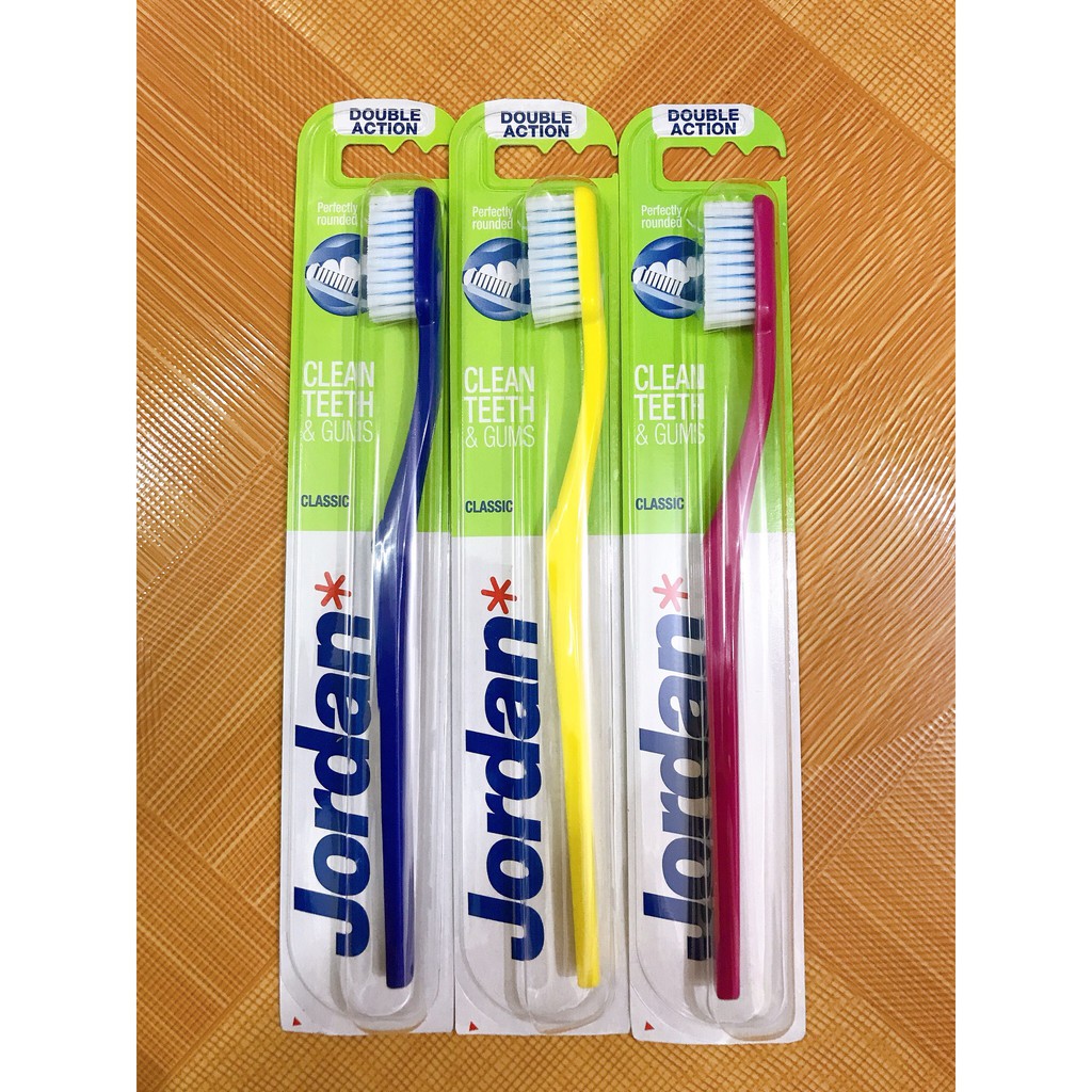 Bàn Chải Đánh Răng JORDAN Double action Classic & Clean Smile Soft Hàng Malaysia