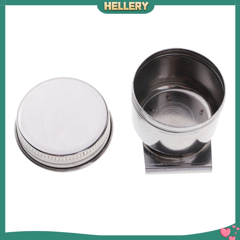 Bộ 3 Cốc Đựng Màu Vẽ Bằng Kim Loại Có Nắp Và Kẹp Chặt