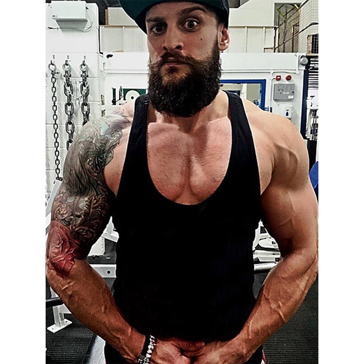 Áo Thun Ba Lỗ Tập Gym Màu Trơn Bằng Vải Cotton Hàng Mới Dành Cho Bạn Nam