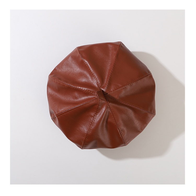 Mũ nồi da PU phong cách Hàn Quốc thời trang thu đông cho nữ