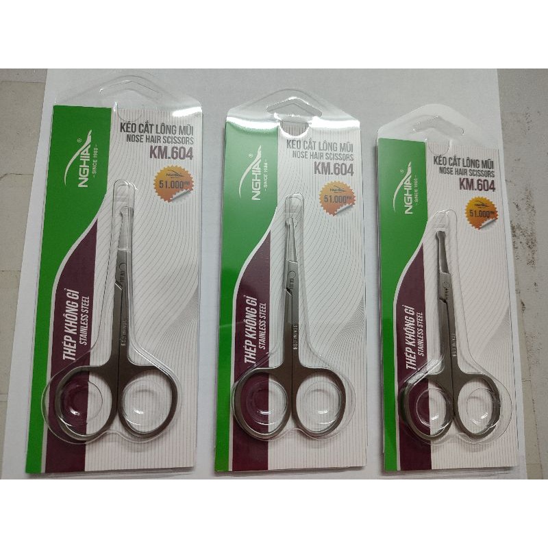 Kéo cắt lông mũi KM604 Kềm Nghĩa chính hãng