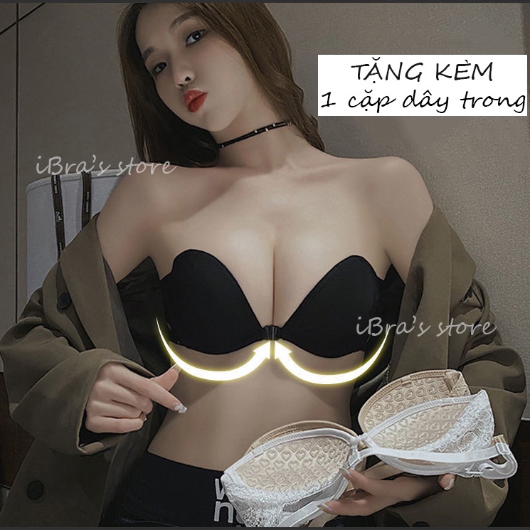 Áo Nâng Ngực Không Dây iBRA's Tạo Khe Sexy Áo Lót Cài Trước có Gọng Chống Tụt Gợi cảm Tặng Dây áo ngực trong suốt 12 | BigBuy360 - bigbuy360.vn