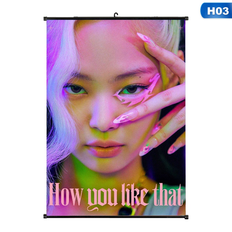 Hit upon Kpop Blackpink How You Like That Poster  LISA ROSE JENNIE JISOO HOW YOU LIKE THAT D-DAY Portray Hang Poster Fans Gift