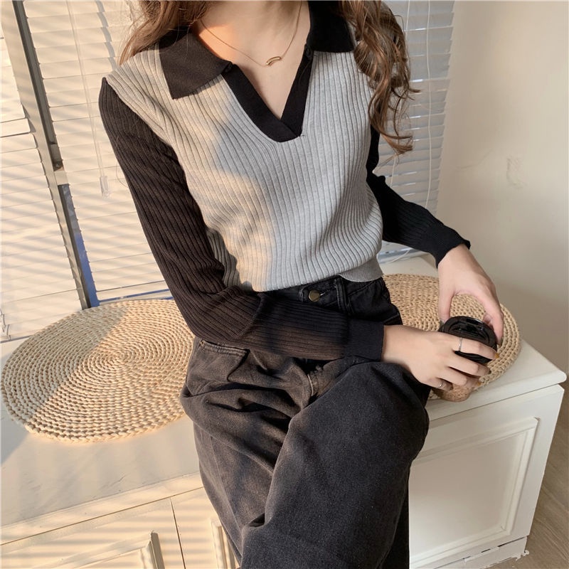 Áo sweater Dệt Kim Cổ Chữ V Tay Dài Phong Cách Hàn Quốc Cho Nữ NZ-TX-397