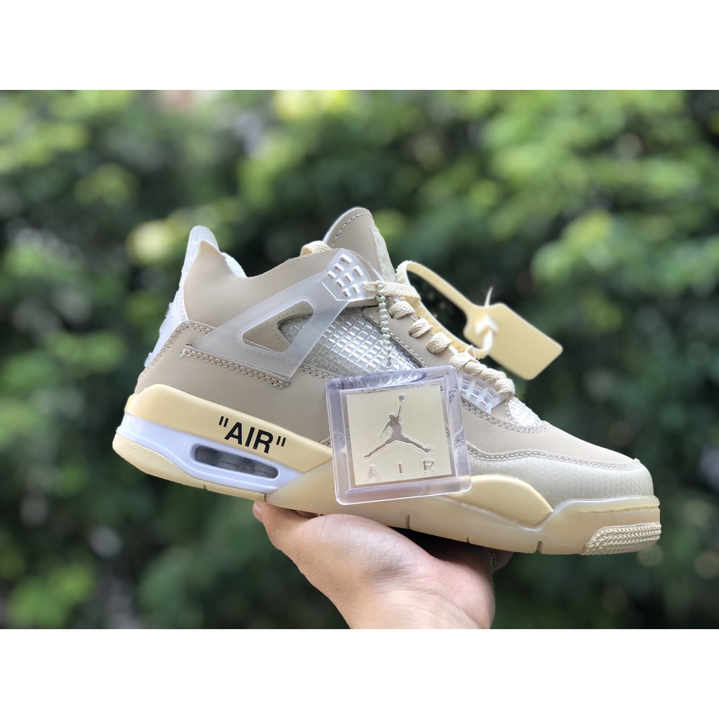 Giày Jordan 4 Retro Off-White Sail thể thao nam nữ đế cao hàng cao cấp FULL BOX | BigBuy360 - bigbuy360.vn