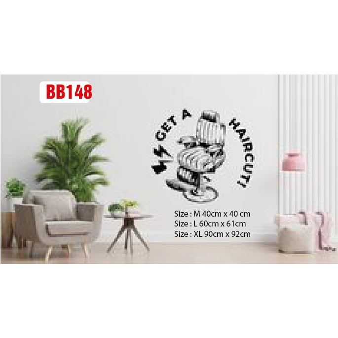 Decal dán làm đẹp cửa tiệm Barber và Salon thu hút khách hàngP10
