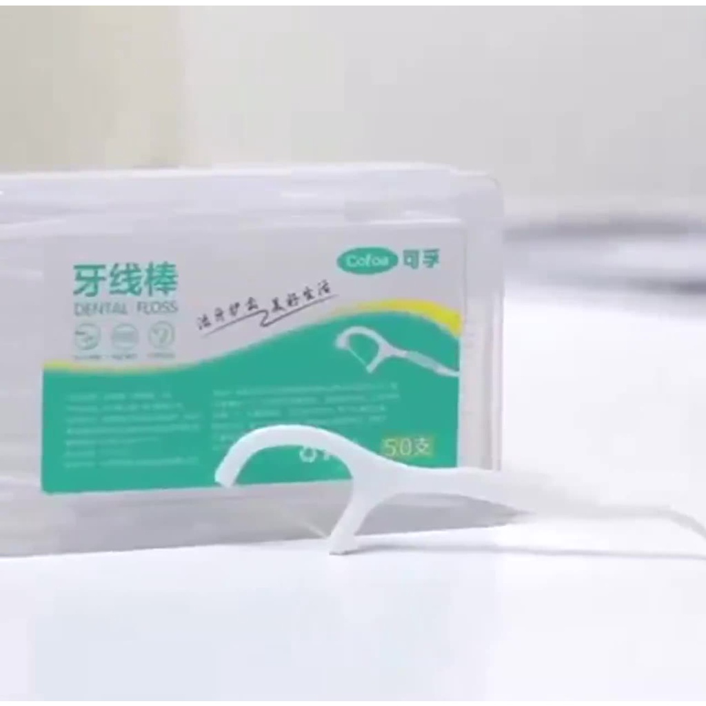 Chỉ nha khoa hộp 50 tăm chỉ nha khoa sợi chỉ mảnh tăm nha khoa cao cấp đảm bảo an toàn răng miệng cho gia đình APVN17380