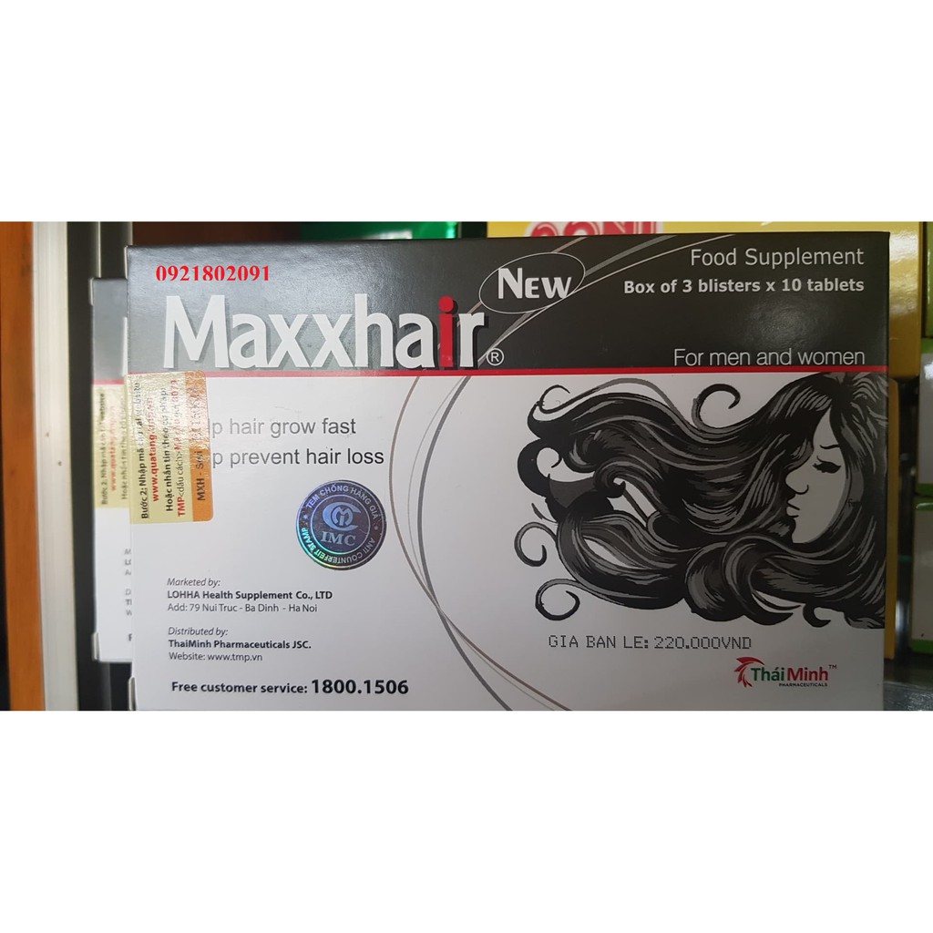 Maxxhair hỗ trợ mọc tóc (hộp 30 viên)