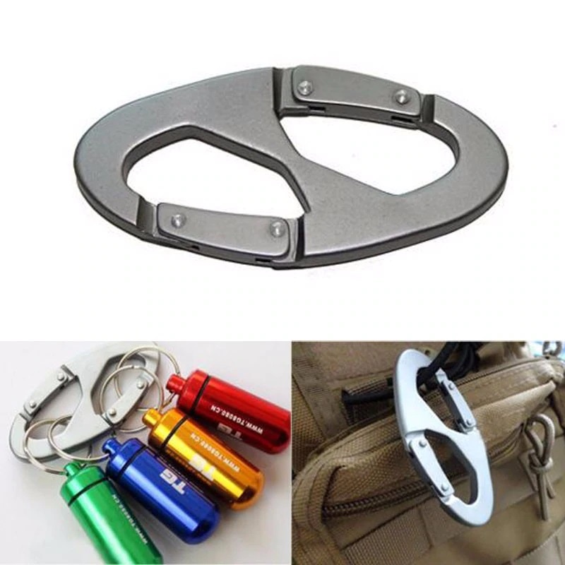 Móc khóa số 8 nhôm 7cm hai đầu (Bạc)