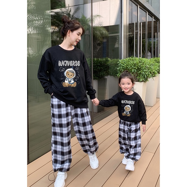 Áo Hoodie Gia Đình Familylove - Áo Hoodie Gấu Phi Hành Gia Universal Dễ Thương Chất Liệu Nỉ Da Cá Cao Cấp