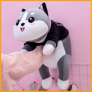 Chó Husky, Mèo Husky Siêu To Bông Mềm 50cm/1m/1m2 - Vải Nhung Cao Cấp Co Dãn 4 Chiều