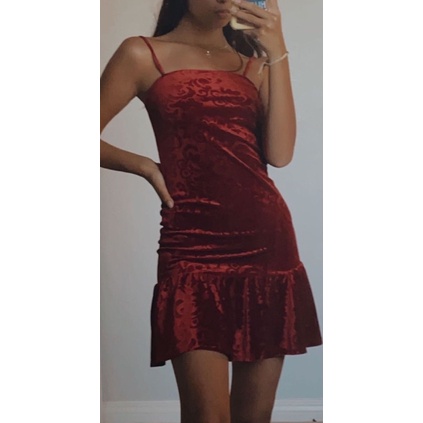 ĐẦM VELVET 2 DÂY F21