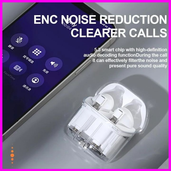 Tai Nghe Không Dây bluetooth v5.3 TWS YX-06 Kèm Mic Trong Suốt Phong Cách Thể Thao YX06 bảo hành 1 năm