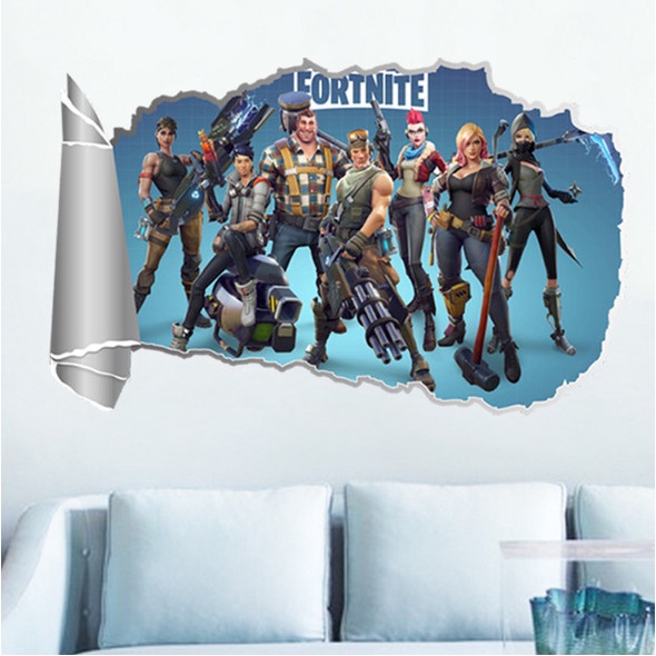 Decal trang trí tường - những chiến binh qua vết nứt
