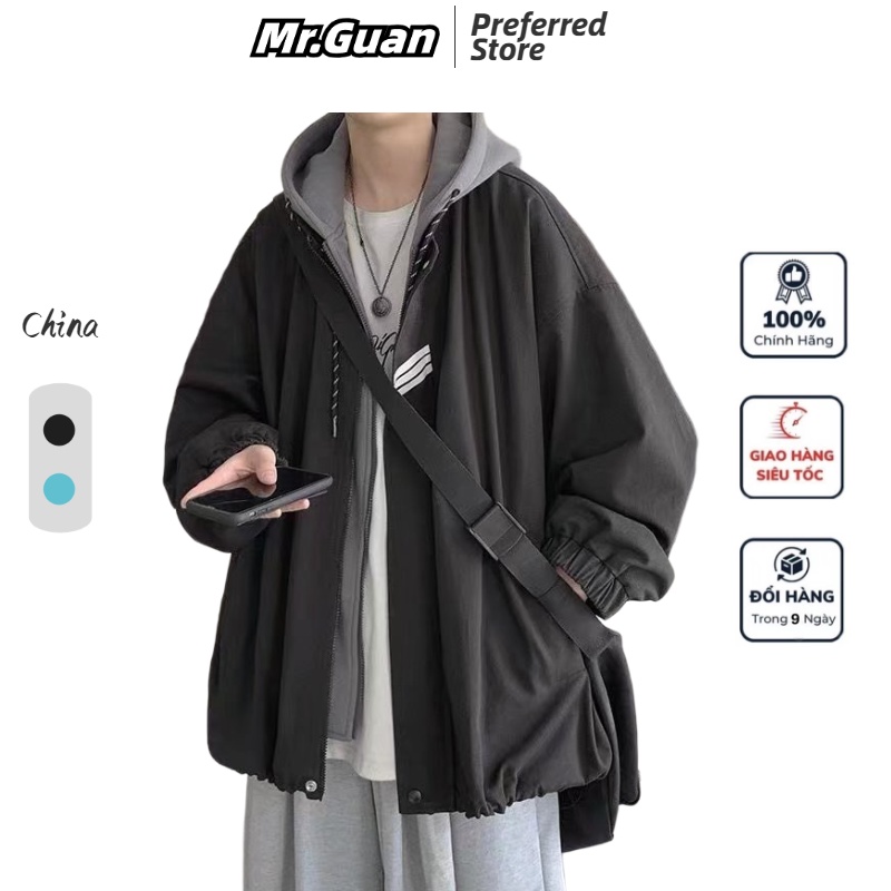 Áo Khoác Hoodie Dáng Rộng Thời Trang Phong Cách Hàn Quốc Cho Nam
