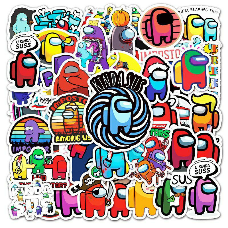 Nhãn dán sticker không thấm nước among us