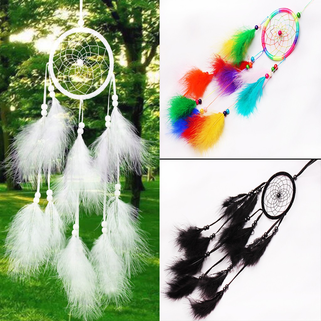 Dreamcatcher đính lông vũ handmade