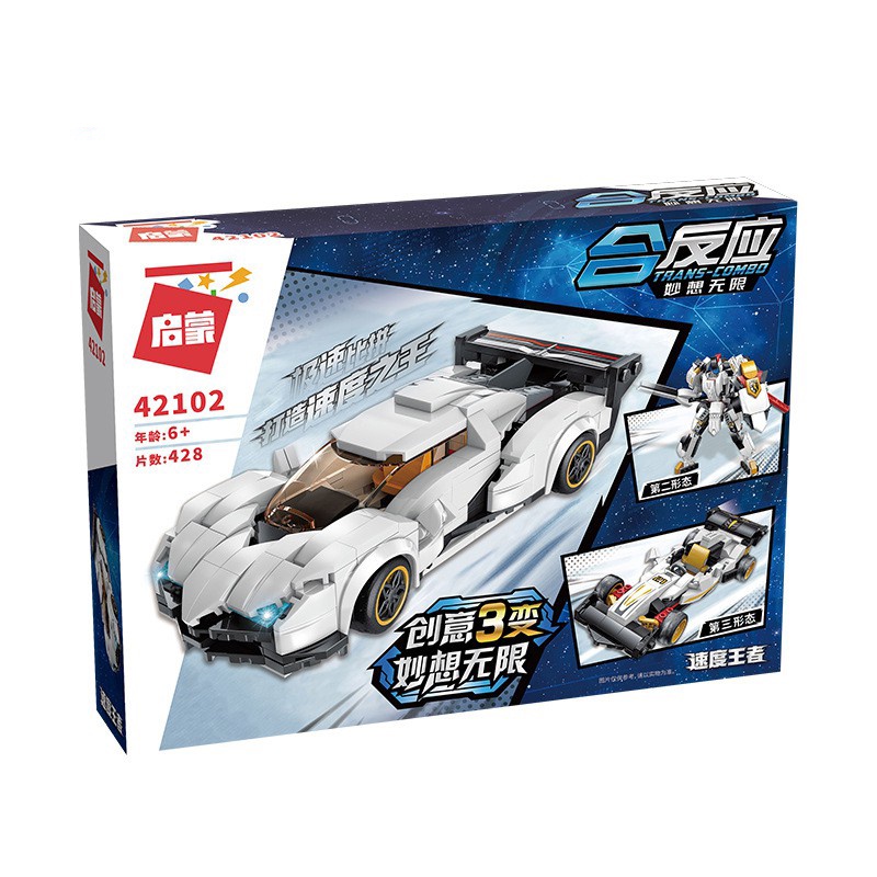 Bộ Đồ Chơi Xếp Hình QMAN 42102 -Xe Ô Tô Đua Tốc Độ 428 Mảnh Ghép , Đồ Chơi MecoMart