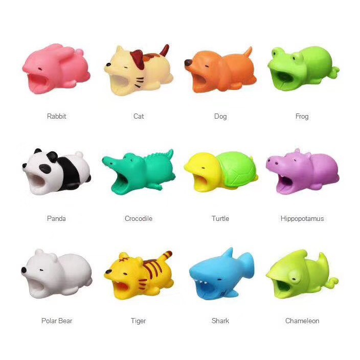 Set Phụ Kiện Bảo Vệ Đầu Dây Cáp Sạc Iphone 36 Kiểu Hoạt Hình Xinh Xắn | BigBuy360 - bigbuy360.vn