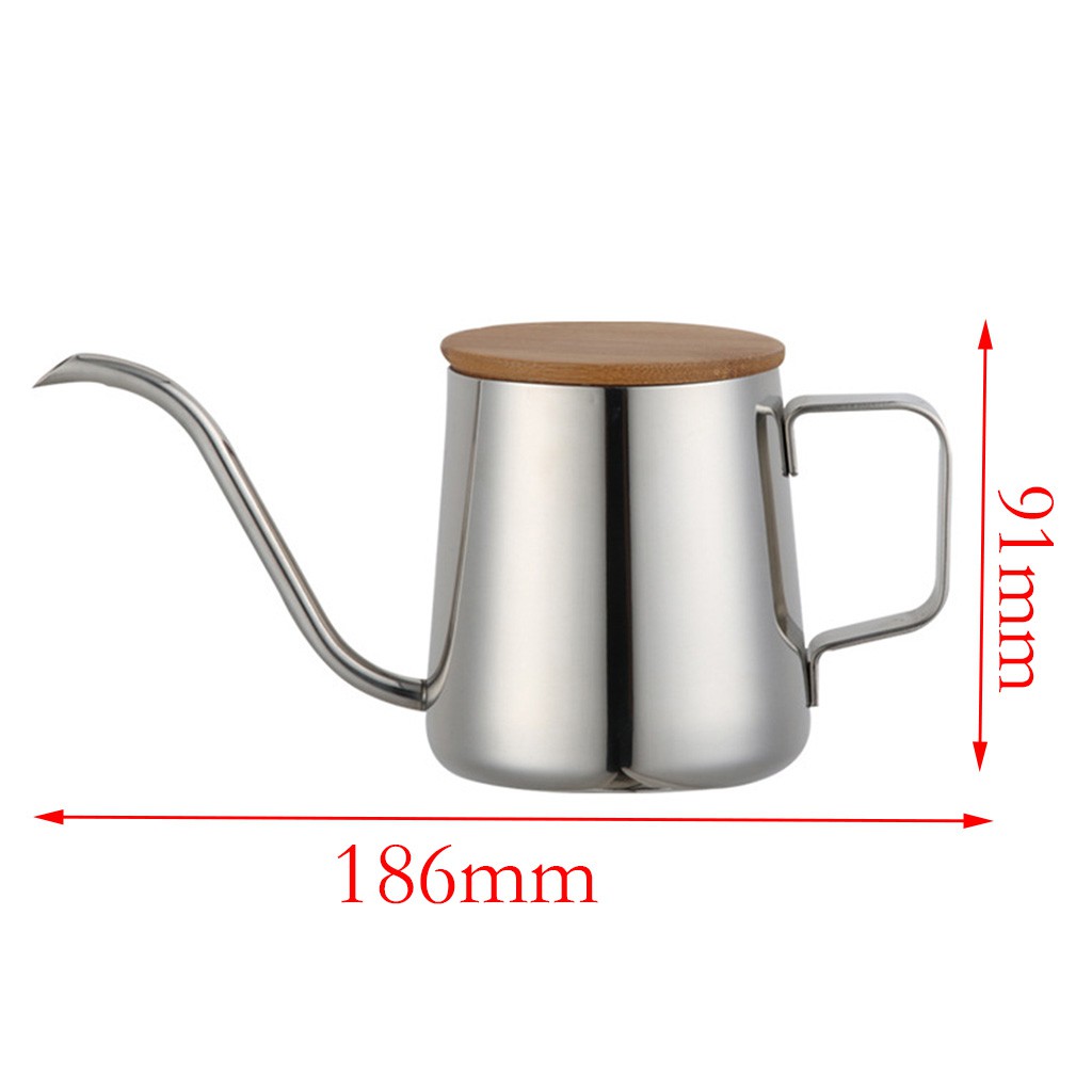 Ấm Pha Trà / Cà Phê Cổ Ngỗng Bằng Thép Không Gỉ Cầm Tay Tiện Lợi Shop61