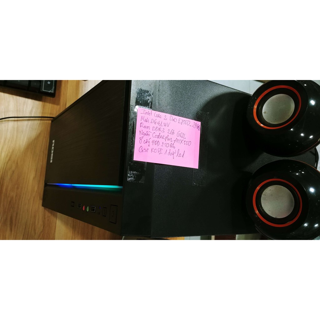 Case máy tính Core 2 Duo E7500/ Main DG 41WV/HDD 250Gb/Nguồn Coolerplus ATX500