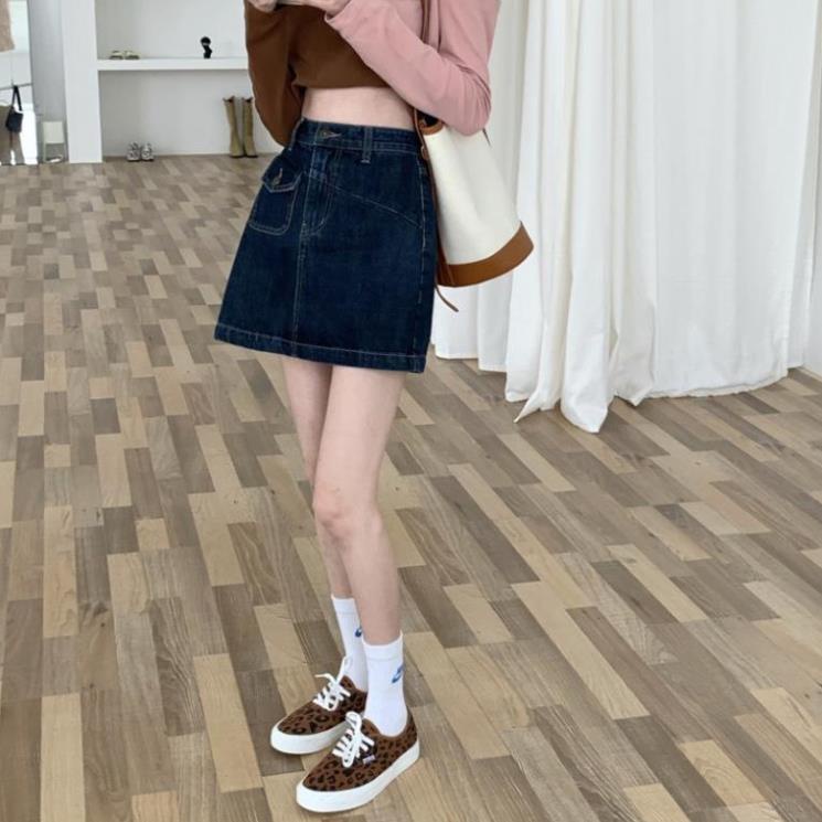 Chân váy jean Chữ A Lưng Cao Thời Trang Mùa Hè Cho Nữ | BigBuy360 - bigbuy360.vn