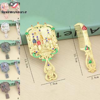 [Hàng mới về] Bộ gương + lược cỡ nhỏ phong cách vintage thời trang