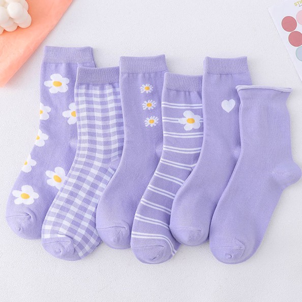 VỚ TÍM CỔ CAO HỌA TIẾT NHIỀU MẪU