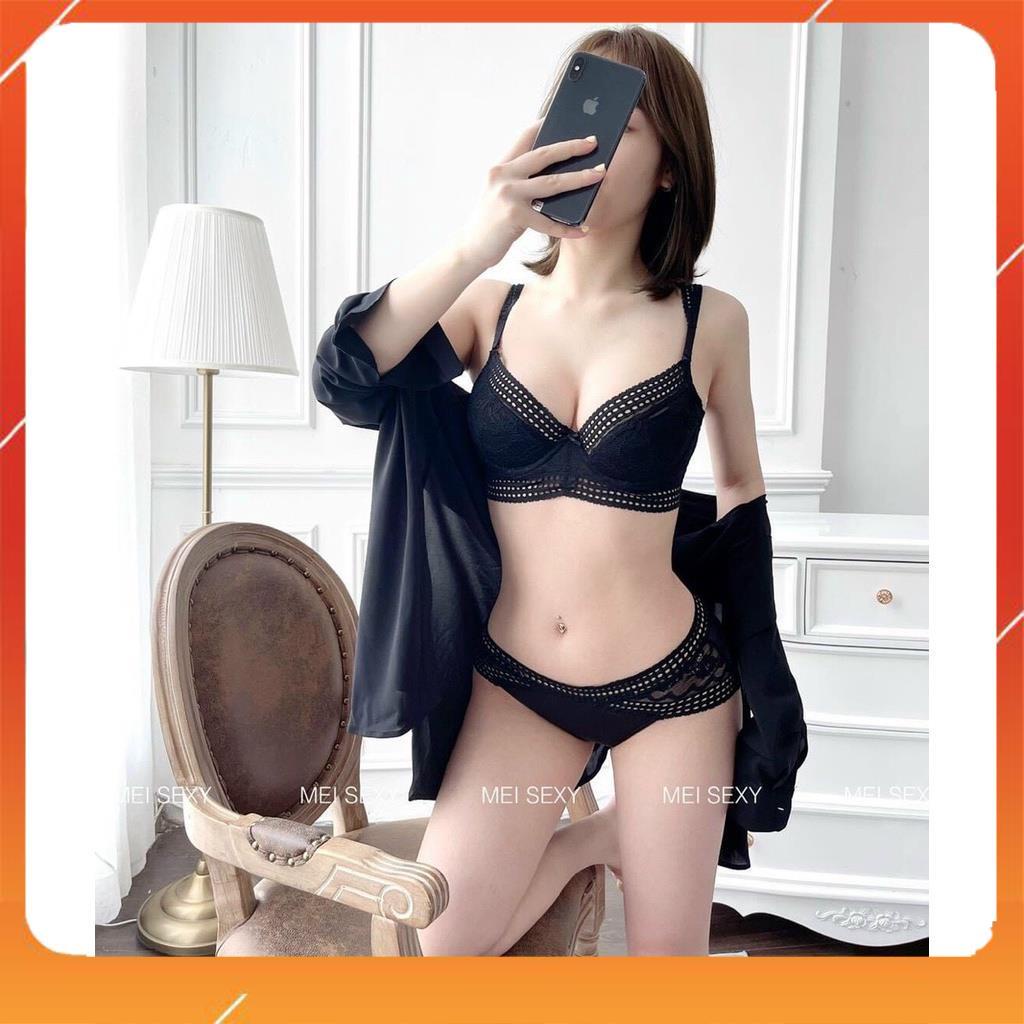 Set bộ đồ lót nữ hàng cao cấp phối ren, áo có gọng, mút đệm vừa, Mã B22020