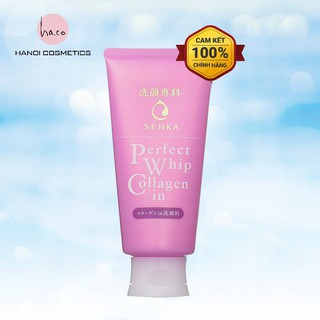 Sữa rửa mặt tạo bọt Senka Perfect Whip Collagen In 120g