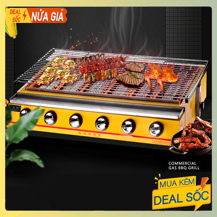Bếp nướng bằng gas chuyên hải sản, nướng thịt bbq 6 họng ETON ET-K333